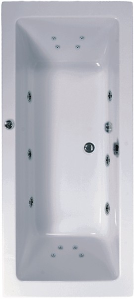 Additional image for Double Ended Turbo Whirlpool Bath. 14 Jets. 1700x700mm.