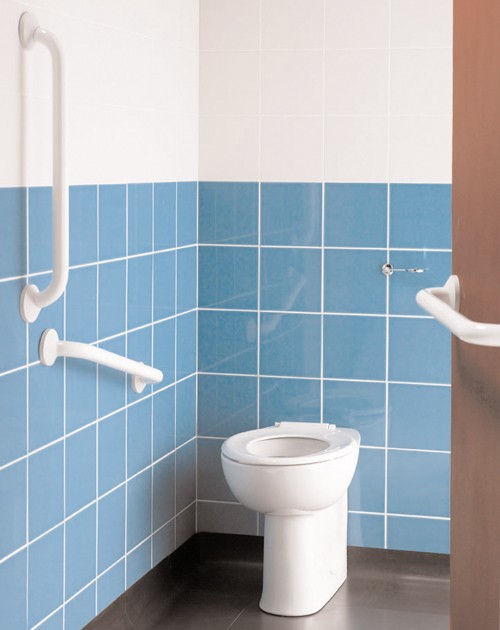 Additional image for Ambulant Back To Wall Pack With White Grab Rails.
