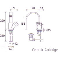 Additional image for Mono Basin Mixer Faucet with Waste.