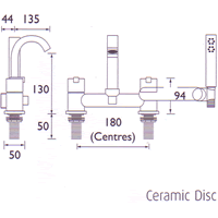 Additional image for Deck Bath Shower Mixer.