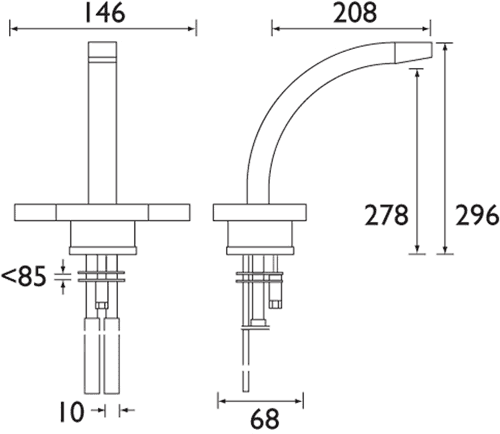 Additional image for Monobloc Kitchen Sink Mixer Faucet (Chrome).