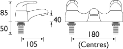 Additional image for Bath Filler Faucet (Chrome).