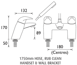 Additional image for Thermostatic Bath Shower Mixer Faucet (Chrome).