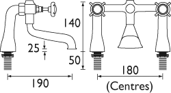 Additional image for Bath Filler Faucet, Chrome Plated.