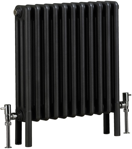 Additional image for Nero 3 Column Bathroom Radiator (Gun Metal). 535x600mm.