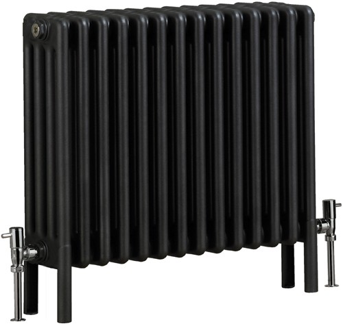 Additional image for Nero 4 Column Bathroom Radiator (Gun Metal). 670x600mm.