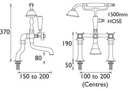 Additional image for Luxury Bath Shower Mixer Faucet, Chrome.
