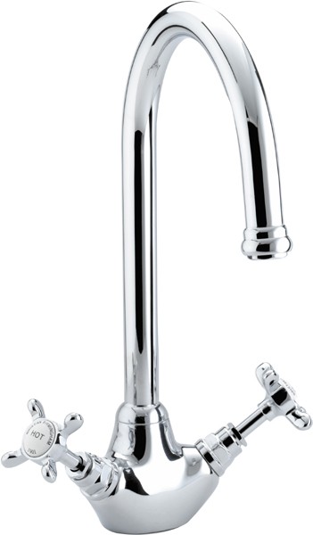 Additional image for Monobloc Sink Mixer Faucet, Chrome Plated.