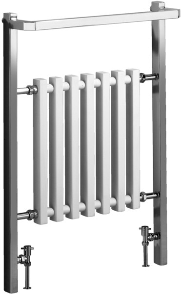 Additional image for Qubo Bathroom Radiator (Chrome & White). 655x950mm.