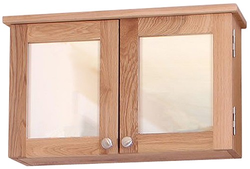 Additional image for Mirror Bathroom Cabinet (Oak). Size 630x380mm.