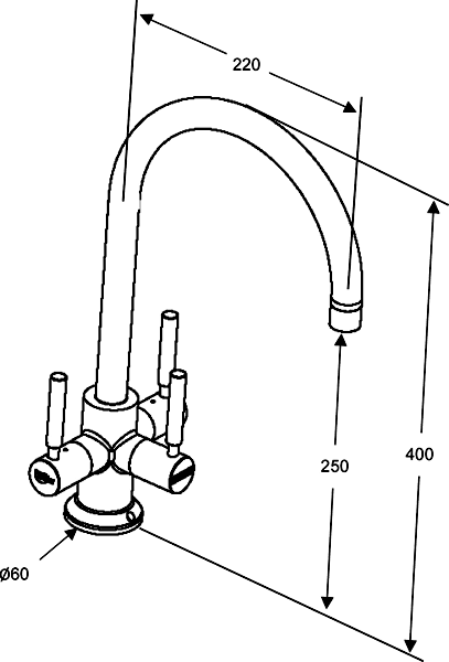 Additional image for Ceto Modern Water Filter Faucet (Chrome).