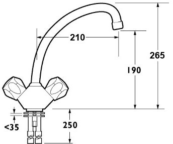 Additional image for Kitchen Faucet & Brita On Line Filter Kit (Mocca Brown).