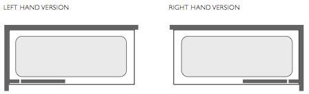 Additional image for Coral silver 2 panel inline bath screen (left handed)