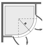 Additional image for Allure 800mm quadrant shower enclosure, hinged doors.