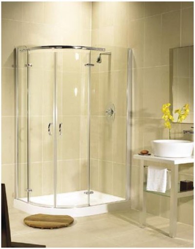 Additional image for Allure Left Handed 800x1000 offset quadrant shower enclosure.