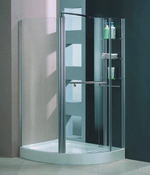 Additional image for Milano Unique left handed offset quadrant shower enclosure and tray.