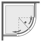 Additional image for Ultra 800 curved quadrant shower enclosure with sliding doors.