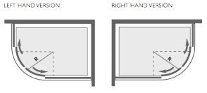 Additional image for Ultra 900x800 offset quadrant shower enclosure, sliding doors.
