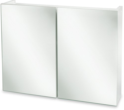 Additional image for Mirror Bathroom Cabinet. 2 Swivel Doors. 600x470x160mm.