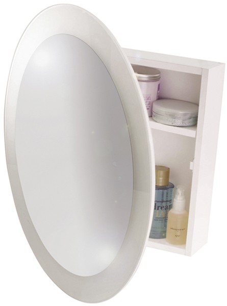 Additional image for Round Mirror Bathroom Cabinet.  525x525x105mm.