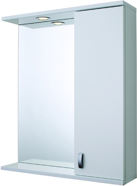 Additional image for Mirror Bathroom Cabinet, Light & Shaver.  600x710x150mm.