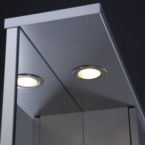 Additional image for Mirror Bathroom Cabinet, Light & Shaver.  600x710x150mm.