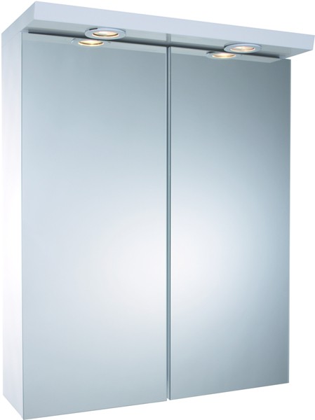 Additional image for 2 Door Bathroom Cabinet With Lights.  550x680x240mm.