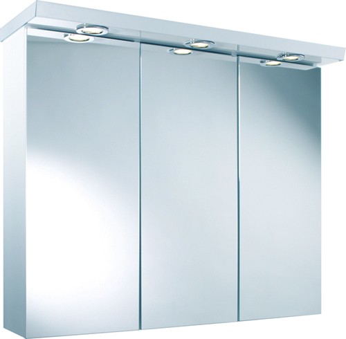 Additional image for 3 Door Bathroom Cabinet With Lights.  810x680x240mm.