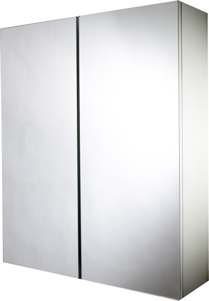 Additional image for Mirror Bathroom Cabinet With 2 Doors.  530x640x155mm.