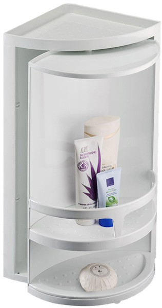 Additional image for Corner Rotating Bathroom Storage Unit. 300x490x210mm.