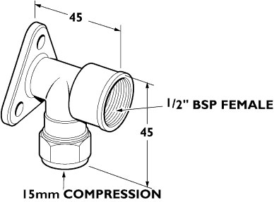 Additional image for Wall extensions for use with Deva bib faucets (pair).