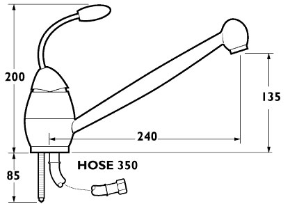 Additional image for Futania Monoblock Sink Mixer with Chrome Handle.