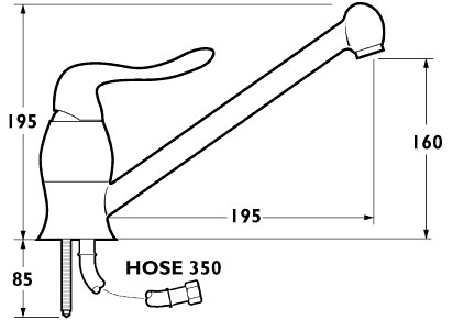 Additional image for Ischia Sink Mixer, Swivel Spout (High Pressure).