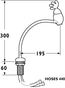 Additional image for Cornetti Double Reach Mono Mixer & Swivel, (High Pressure).