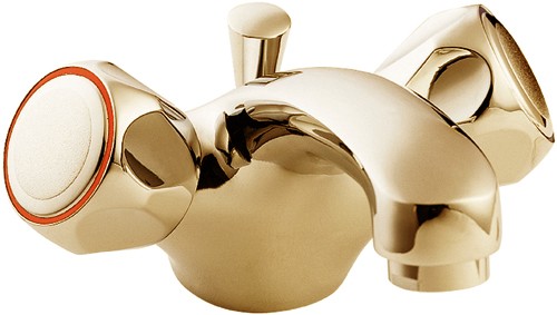Additional image for Mono Basin Mixer Faucet With Pop Up Waste (Gold).