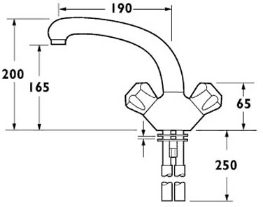 Additional image for Dual Flow Kitchen Faucet With Swivel Spout (Beige)