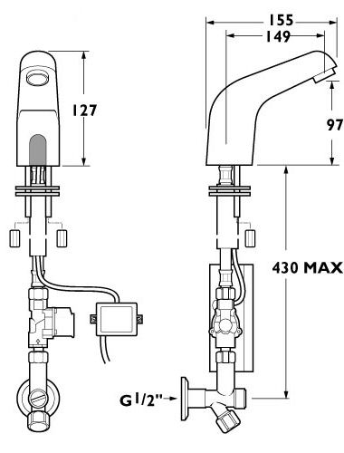 Additional image for Dia Electronic Sensor Faucet (Mains powered)