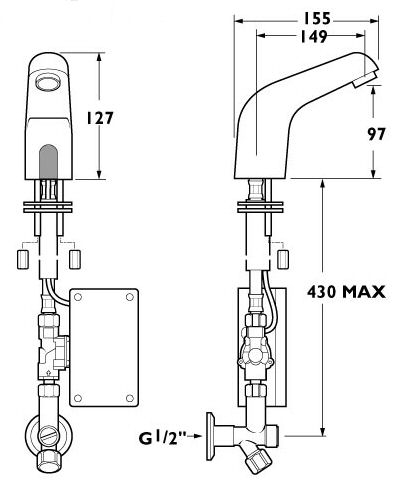 Additional image for Dia Sensor Faucet. Battery powered. Only 1 Remaining.