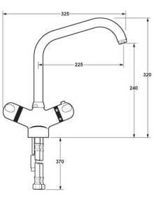 Additional image for Dynamic Thermostatic Mono Kitchen Sink Mixer.