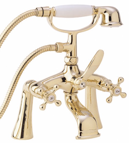Additional image for Bath Shower Mixer Faucet With Shower Kit (Gold).