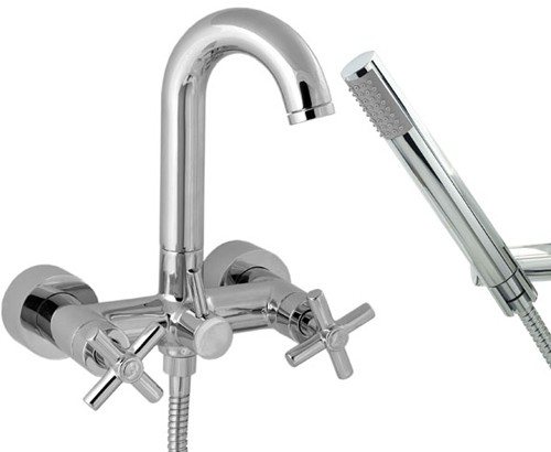 Additional image for Wall Mounted Bath Shower Mixer Faucet With Shower Kit.