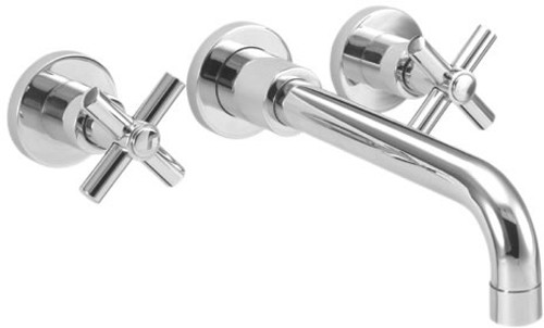 Additional image for 3 Faucet Hole Wall Mounted Basin Mixer Faucet.