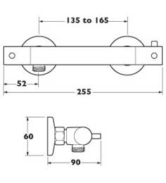 Additional image for Thermostatic Combi Expression Shower Valve.