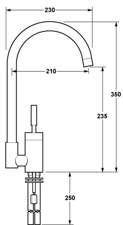 Additional image for Kitchen Faucet With Swivel Spout.