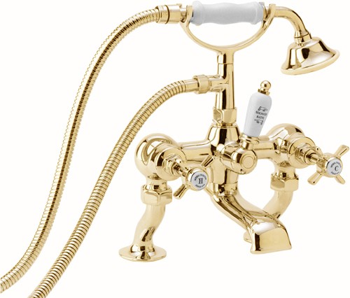 Additional image for Bath Shower Mixer Faucet With Shower Kit (Gold).