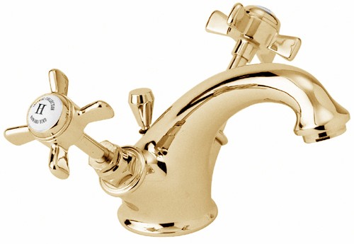 Additional image for Mono Basin Mixer Faucet With Pop Up Waste (Gold).