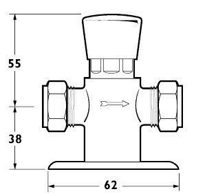 Additional image for Preset Exposed Non-Concussive Shower Valve.