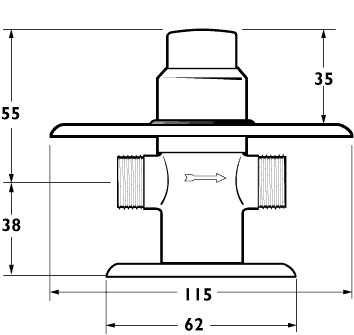 Additional image for Preset Recessed Non-Concussive Shower Valve.