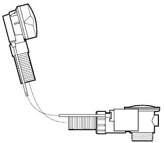 Additional image for Economy Bath Waste With Hands Dry Drainage (Gold).