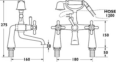 Additional image for Bath Faucet Pack 2 (Gold).